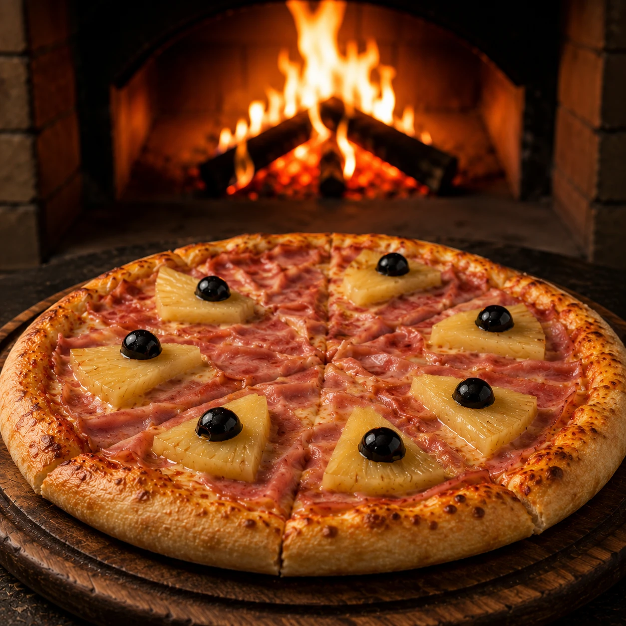 Pizza Jamón y Ananá